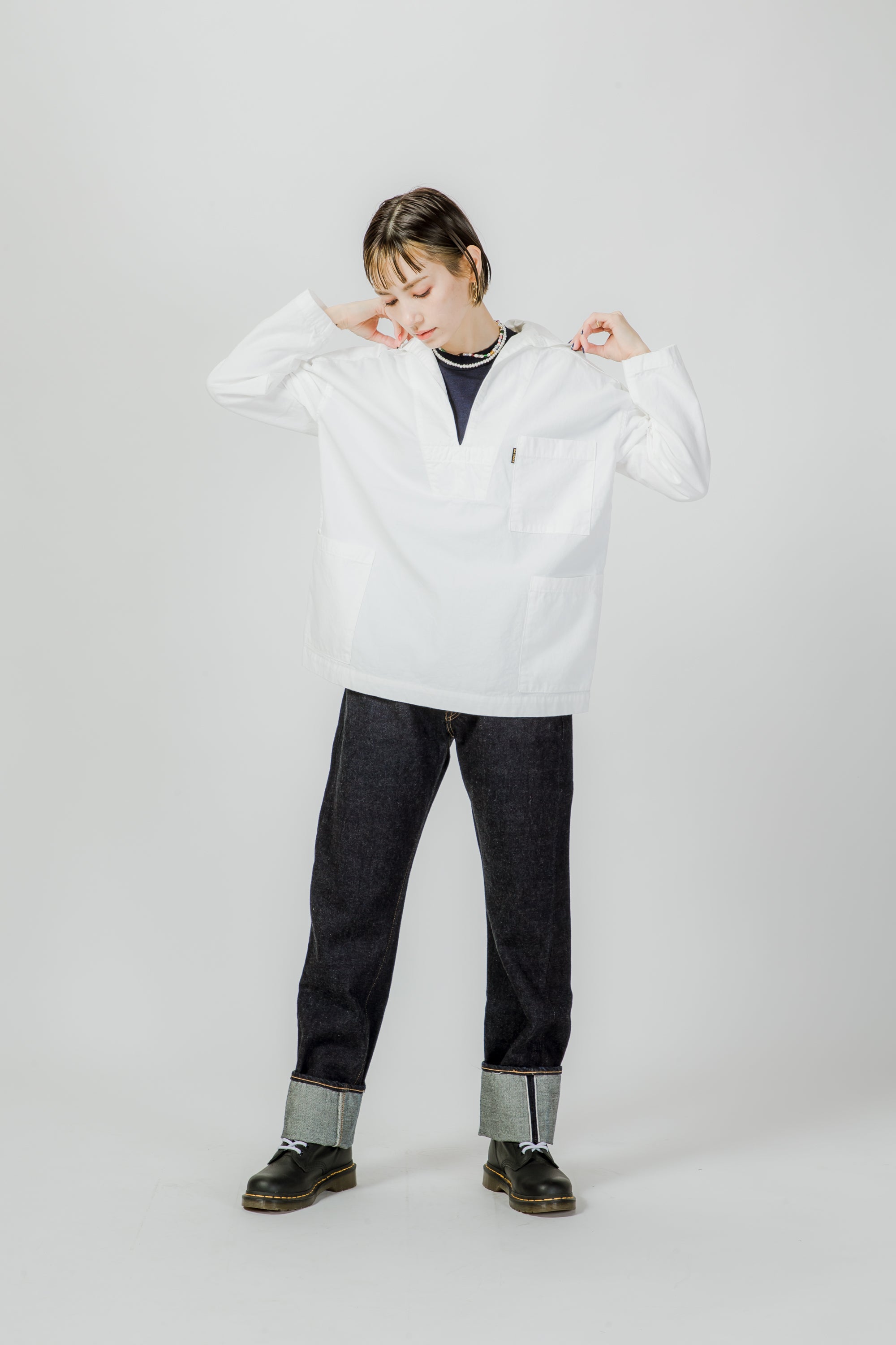 Sailor Collar Shirt White SH-14