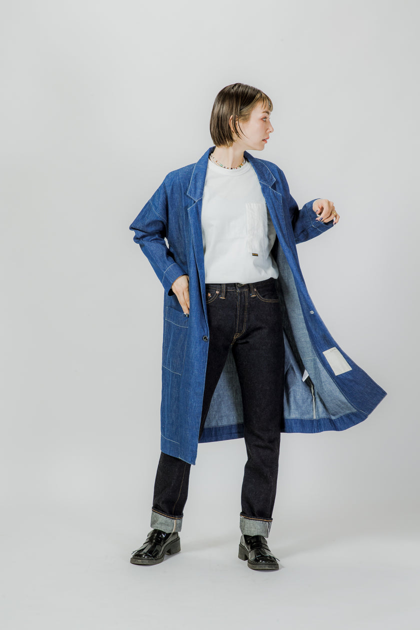 Oversized Shop Coat - light blue