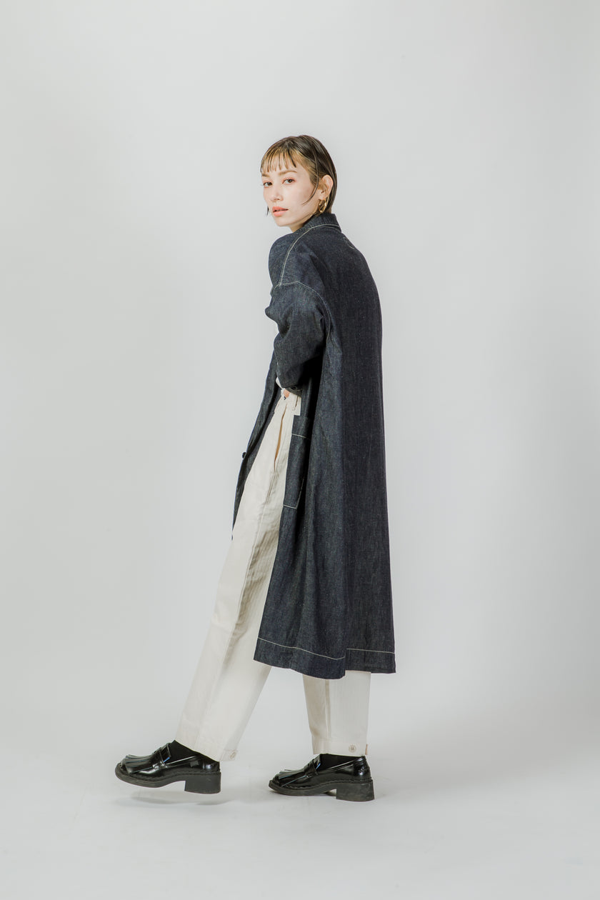Oversized Shop Coat - Indigo