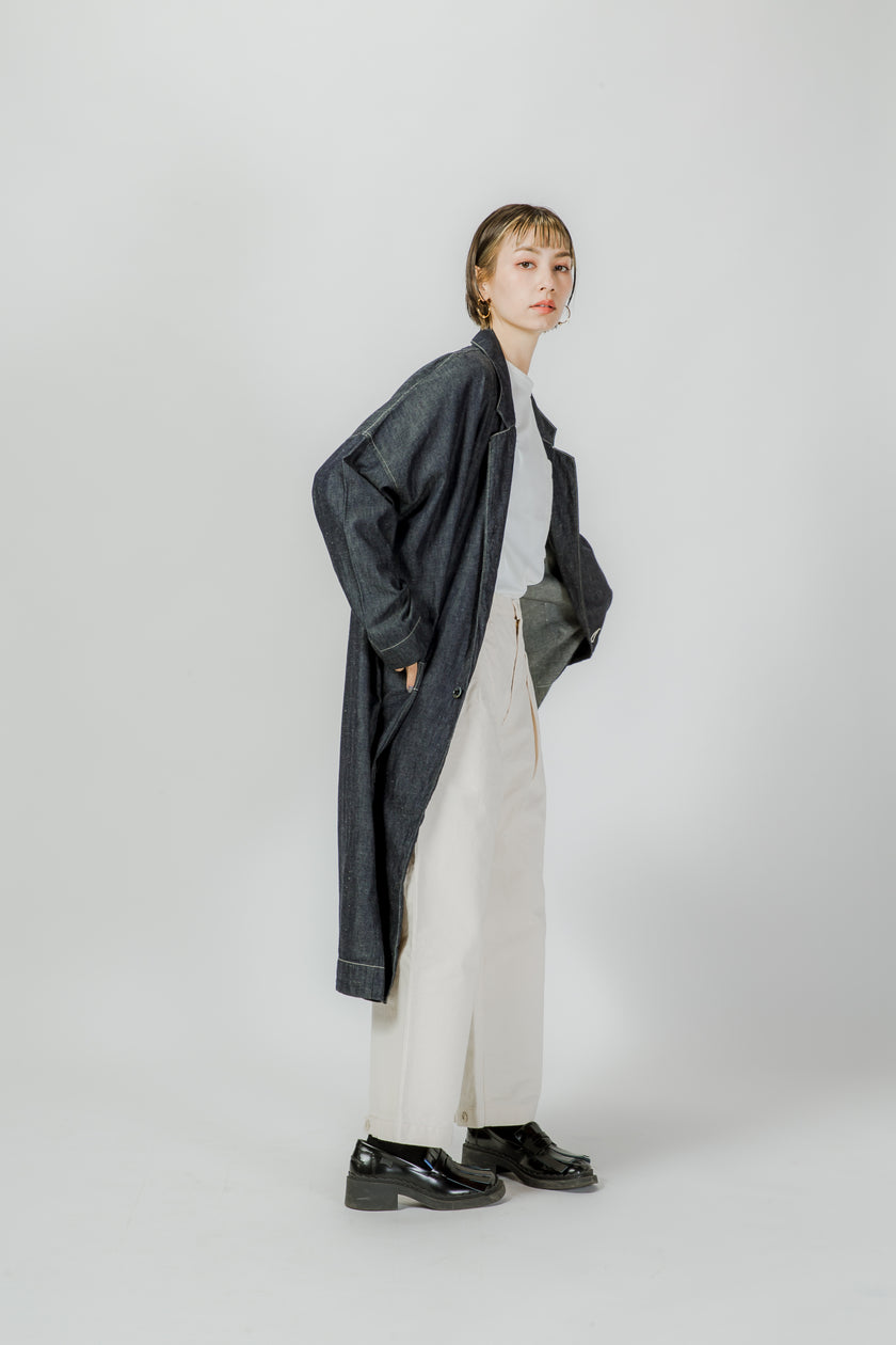 Oversized Shop Coat - Indigo