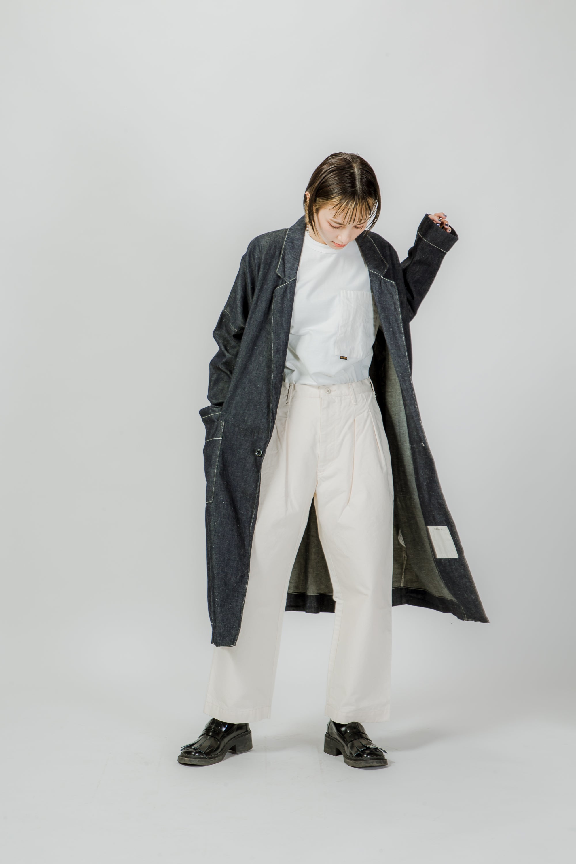 Oversized Shop Coat - Indigo