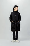 RMS-01 WOOL HOODED COAT BLACK