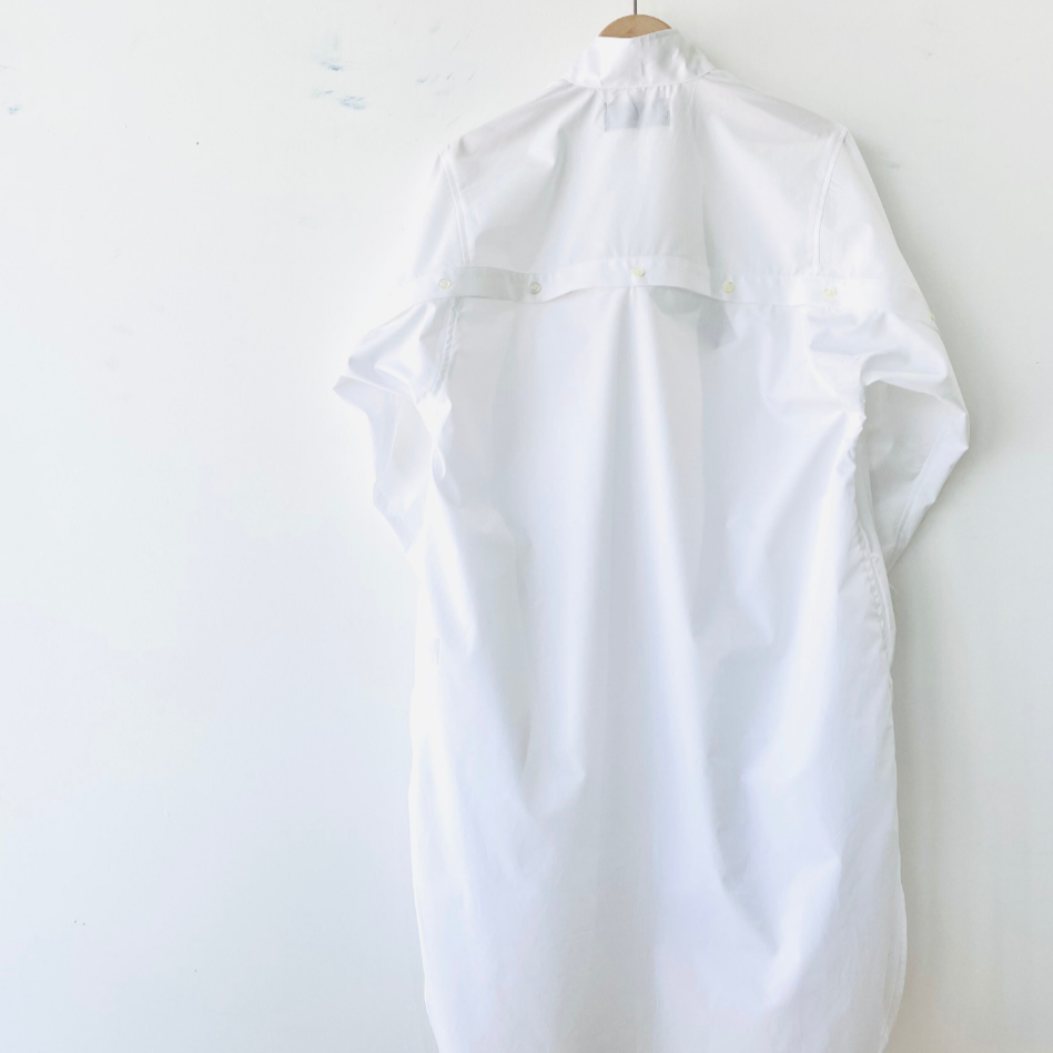 Long Shirt Dress White OA-01