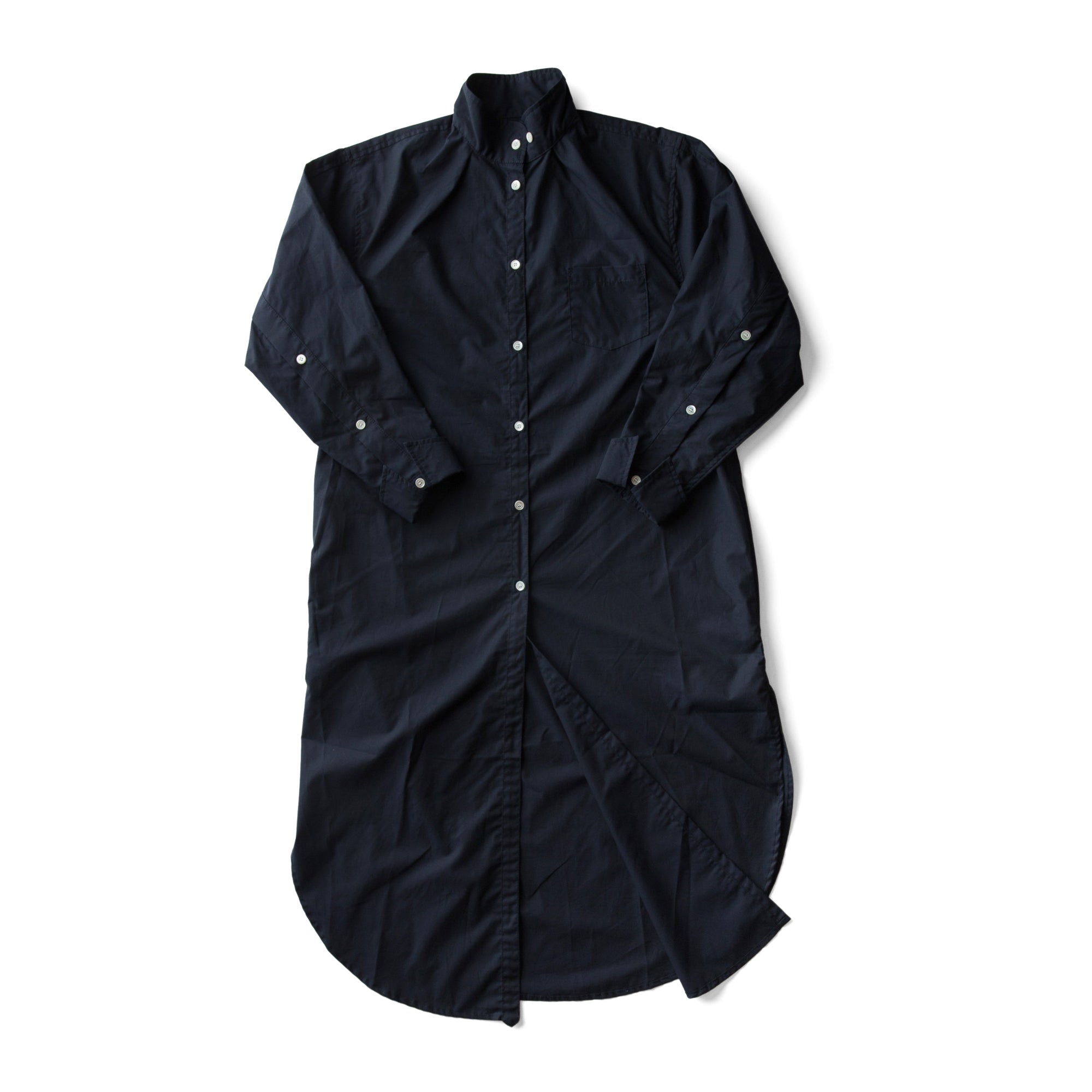 Long Shirt Dress Navy OA-01