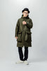 RMS-01 WOOL HOODED COAT GREEN