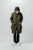 RMS-01 WOOL HOODED COAT GREEN