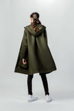 RMS-01 WOOL HOODED COAT GREEN