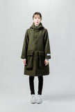 RMS-01 WOOL HOODED COAT GREEN