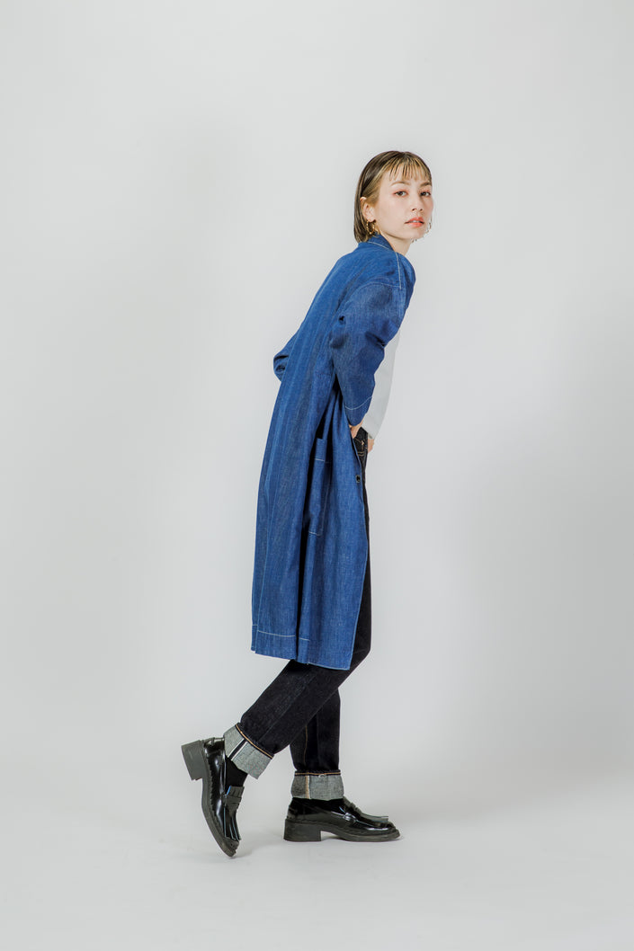 Oversized Shop Coat - light blue