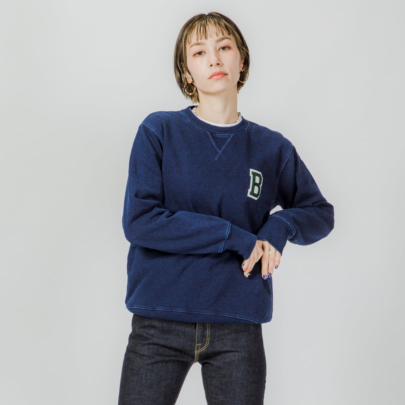 T-03 indigo sweatshirt B – EL Canek jeanslab