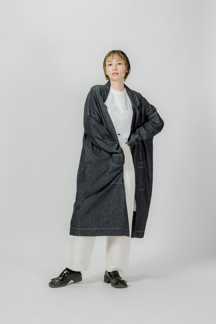 Oversized Shop Coat - Indigo