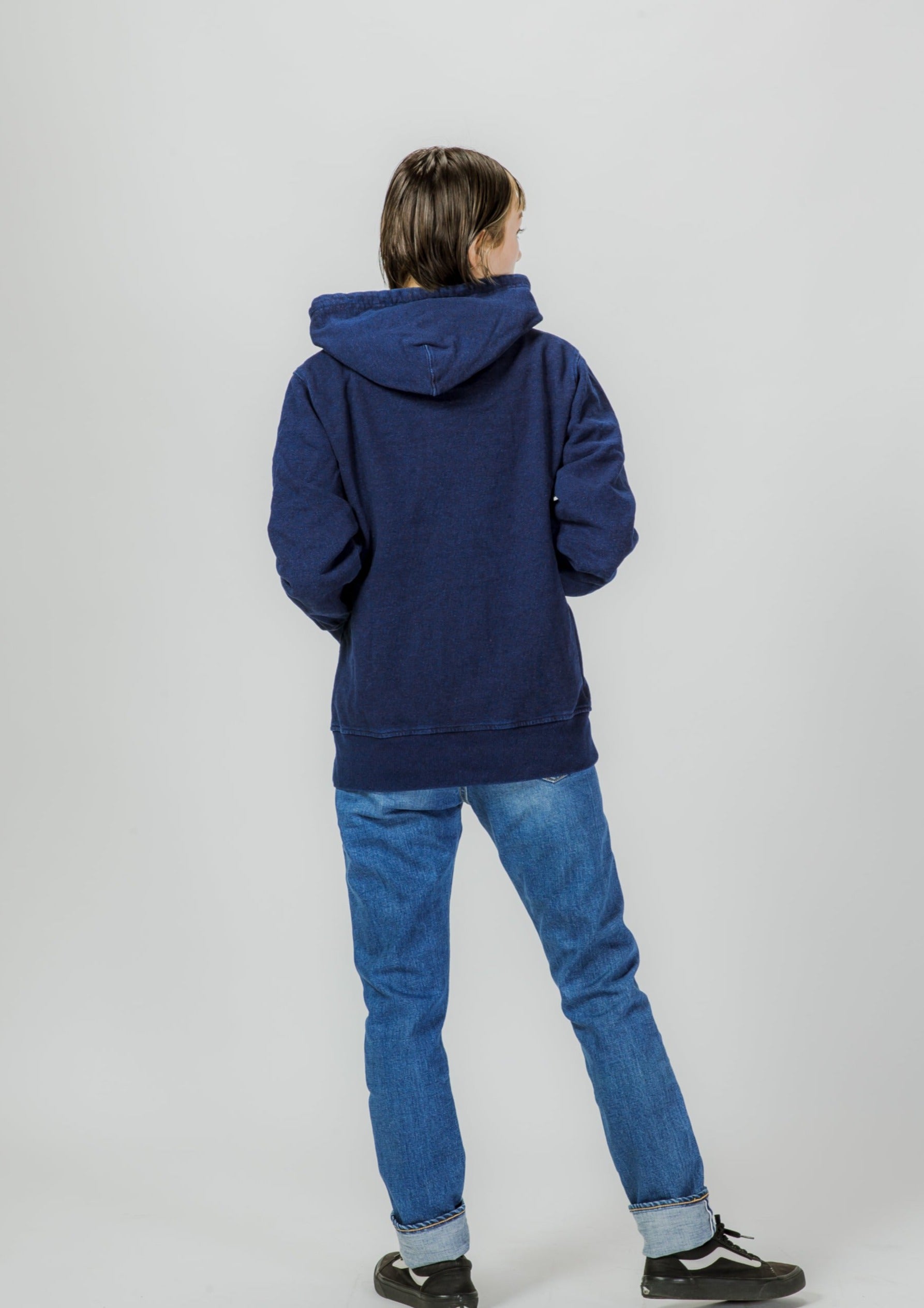 T-04 Indigo zip up hoodie B